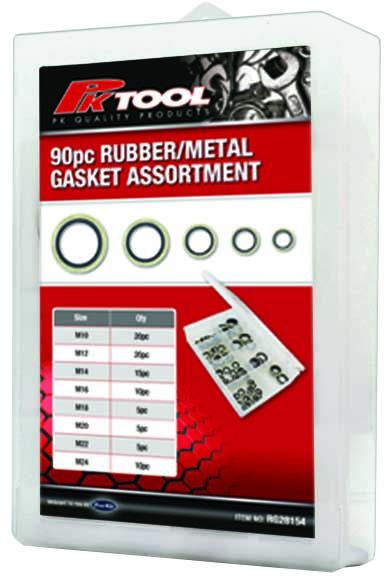 90 Piece Rubber / Metal Gasket Assortment - RG28154