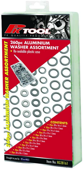 260 Piece Aluminium Washer Assortment - RG28161