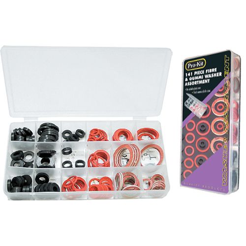 141 Piece Fibre & Rubber Washer Assortment - RG2874