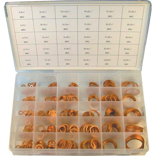540 Piece Copper Washer Assortment - RG2887