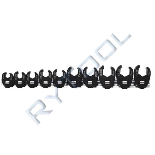 RyTool 10 Piece Metric Crowfoot Wrench Set - RT7418 - A1 Autoparts Niddrie