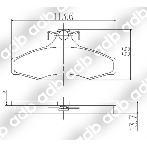 ADB Performance Brake Pad Set - ADB1088 - A1 Autoparts Niddrie
 - 2