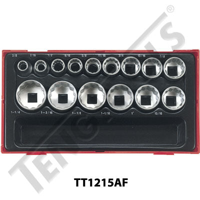 Teng Tools 15 Piece 1/2" Drive AF Sockets TC-Tray - TT1215AF - A1 Autoparts Niddrie