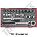 Teng Tools 17 Piece 1/2" Drive Metric Socket Set TC-Tray - TT1218 - A1 Autoparts Niddrie