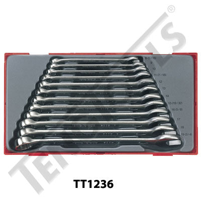 Teng Tools 12 Piece 8-19mm Spanner Set TC-Tray - TT1236 - A1 Autoparts Niddrie