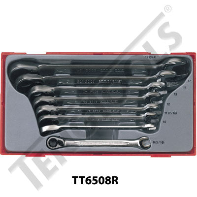 Teng Tools 8 Piece Metric Ratchet Spanner Set TC-Tray - TT6508R - A1 Autoparts Niddrie