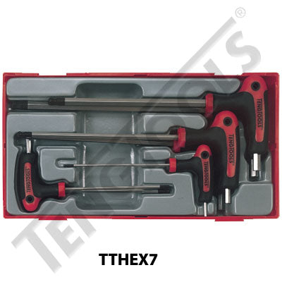 Teng Tools 7 Piece Hex T-Handle Set 2.5-8mm TC-Tray - TTHEX7 - A1 Autoparts Niddrie