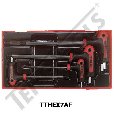 Teng Tools 7 Piece Hex T-Handle Set AF TC-Tray - TTHEX7AF - A1 Autoparts Niddrie
