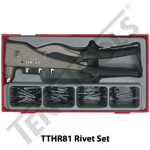Teng Tools 81 Piece Heavy Duty Hand Rivet Set TC-Tray - TTHR81 - A1 Autoparts Niddrie