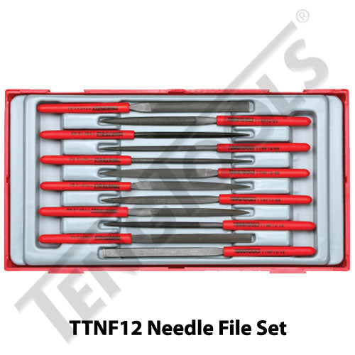 Teng Tools 12 Piece Needle File Set TC-Tray - TTNF12 - A1 Autoparts Niddrie