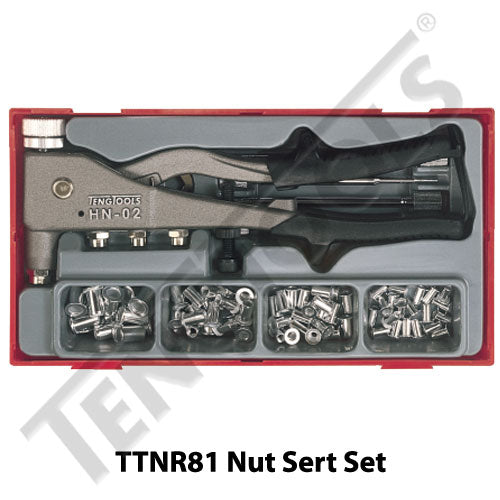 Teng Tools 81 Piece Nut Rivet Set TC-Tray - TTNR81 - A1 Autoparts Niddrie