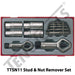Teng Tools 11 Piece Stud, Nut & Screw Extractor Set TC-Tray - TTSN11 - A1 Autoparts Niddrie