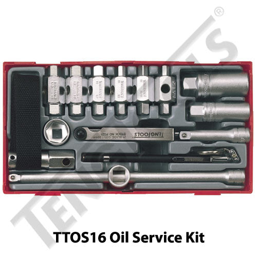 Teng Tools 16 Piece Oil Service Set - TTOS16-TTOS16-Teng Tools-A1 Autoparts Niddrie