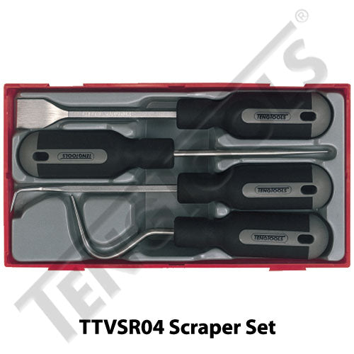 Teng Tools 4 Piece Scraper Remover Set TC-Tray - TTSR04 - A1 Autoparts Niddrie