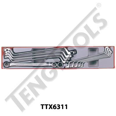 Teng Tools 11 Piece Metric Double Ring Spanner Set TC-Tray - TTX6311 - A1 Autoparts Niddrie