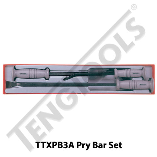Teng Tools 3 Piece Pry Bar Set TC-Tray - TTXPB3A - A1 Autoparts Niddrie