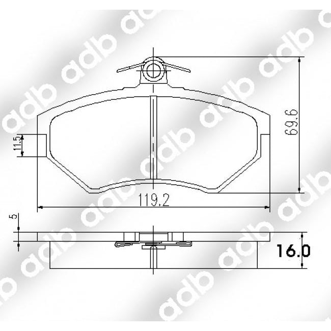 ADB Performance Brake Pad Set - DB1325 - A1 Autoparts Niddrie
 - 2