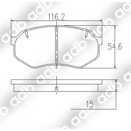 ADB Performance Brake Pad Set - ADB1111 - A1 Autoparts Niddrie
 - 2