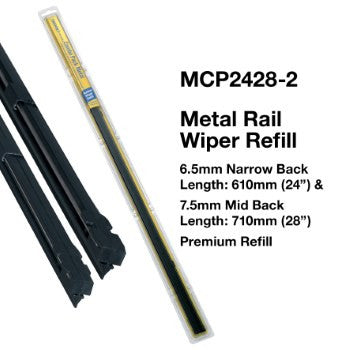 Tridon Metal Rail Wiper Refills - MCP2428-2 - A1 Autoparts Niddrie
