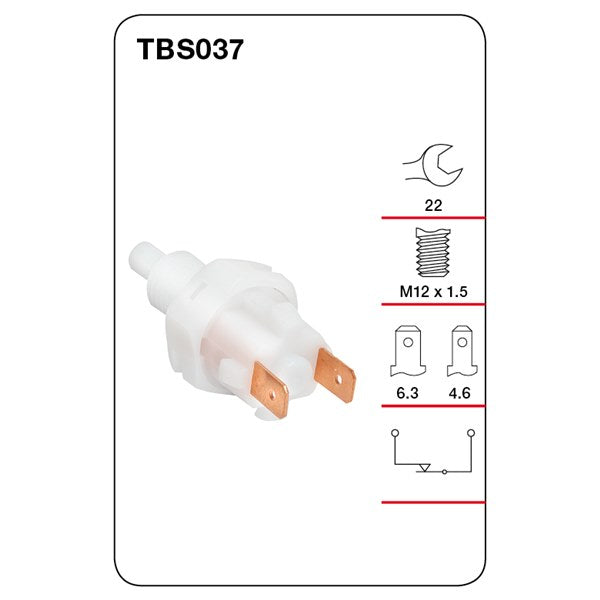 Tridon Brake / Stop Light Switch - TBS037 - A1 Autoparts Niddrie