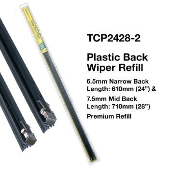 Tridon Plastic Back Wiper Refills - TCP2428-2 - A1 Autoparts Niddrie
