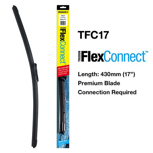 Tridon FlexConnect Wiper Blade 17" (430mm) - TFC17 - A1 Autoparts Niddrie
