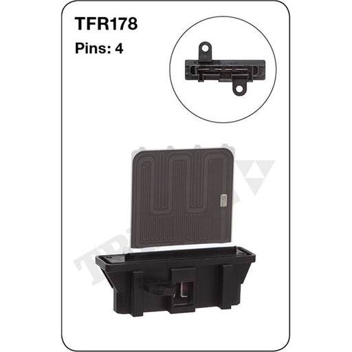 Tridon Heater Fan Resistor - TFR178 - A1 Autoparts Niddrie