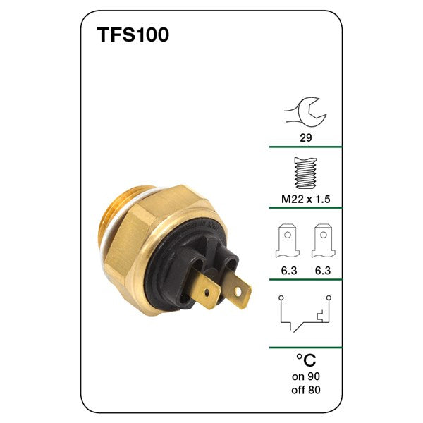Tridon Thermo Fan Switch - TFS100 - A1 Autoparts Niddrie