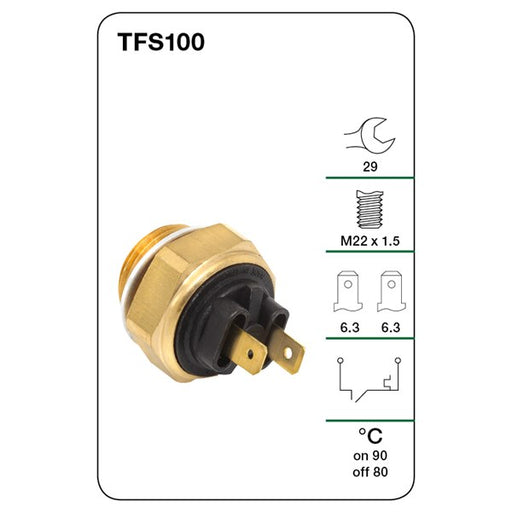 Tridon Thermo Fan Switch - TFS100 - A1 Autoparts Niddrie