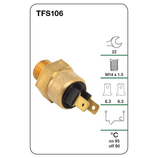 Tridon Thermo Fan Switch - TFS106 - A1 Autoparts Niddrie