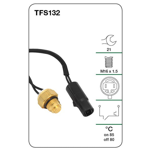 Tridon Thermo Fan Switch - TFS132 - A1 Autoparts Niddrie