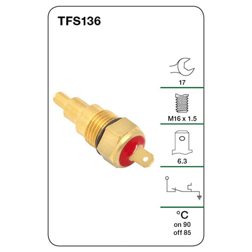 Tridon Thermo Fan Switch - TFS136 - A1 Autoparts Niddrie
