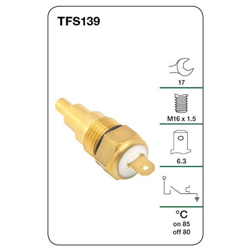 Tridon Thermo Fan Switch - TFS139 - A1 Autoparts Niddrie