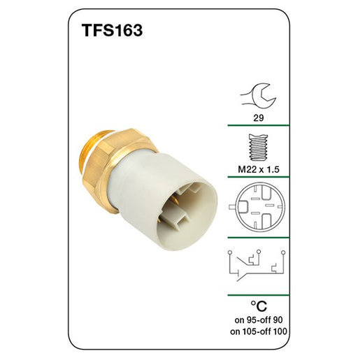 Tridon Thermo Fan Switch - TFS163 - A1 Autoparts Niddrie