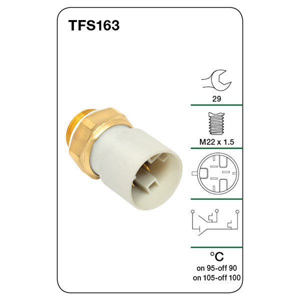 Tridon Thermo Fan Switch - TFS163 - A1 Autoparts Niddrie
