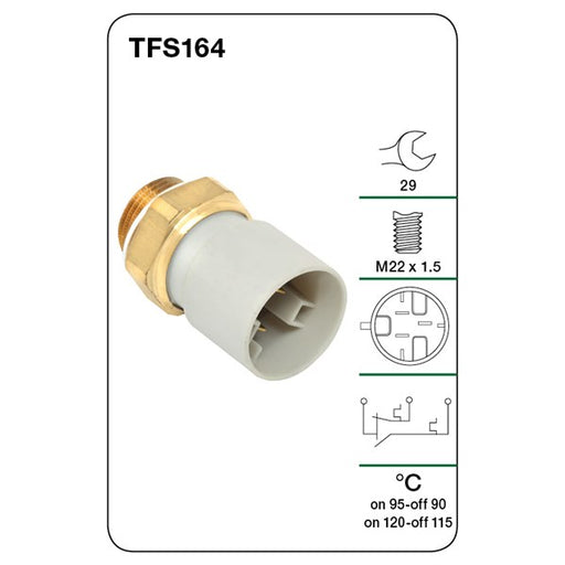 Tridon Thermo Fan Switch - TFS164 - A1 Autoparts Niddrie