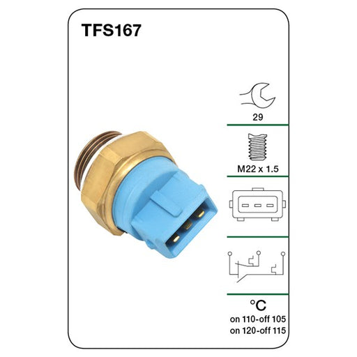 Tridon Thermo Fan Switch - TFS167 - A1 Autoparts Niddrie