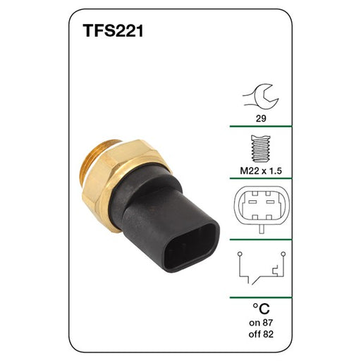 Tridon Thermo Fan Switch - TFS221 - A1 Autoparts Niddrie
