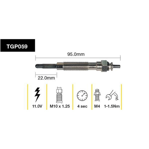 Tridon Glow Plug - TGP059 - A1 Autoparts Niddrie