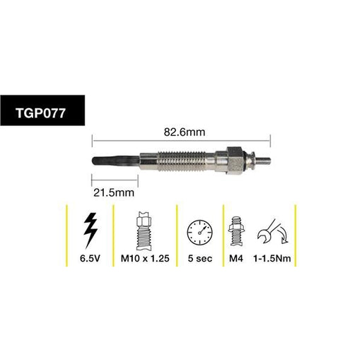 Tridon Glow Plug - TGP077 - A1 Autoparts Niddrie