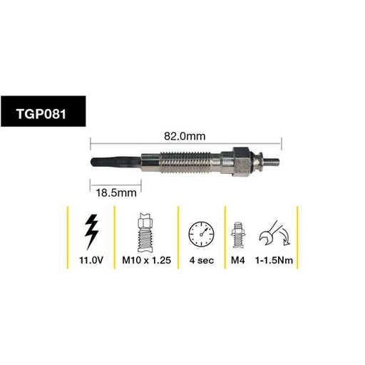 Tridon Glow Plug - TGP081 - A1 Autoparts Niddrie