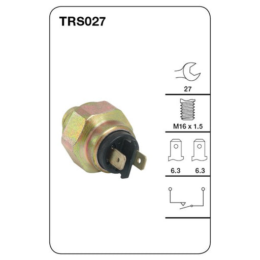 Tridon Reverse Light Switch - TRS027 - A1 Autoparts Niddrie