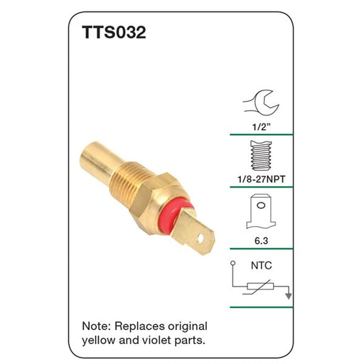 Tridon Water Temperature Sensor - TTS032 - A1 Autoparts Niddrie