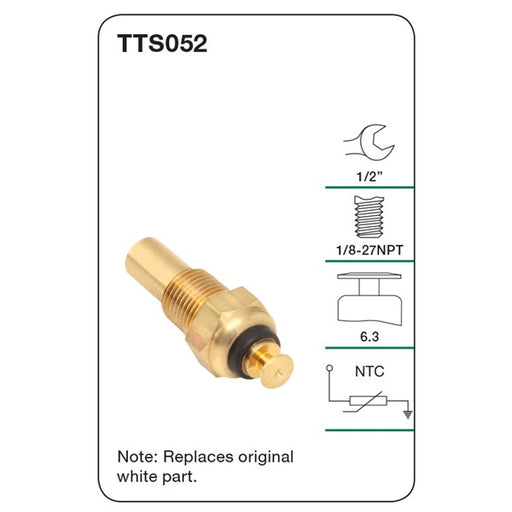 Tridon Water Temperature Sensor - TTS052 - A1 Autoparts Niddrie