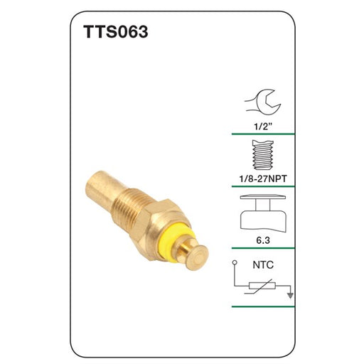 Tridon Water Temperature Sensor - TTS063 - A1 Autoparts Niddrie