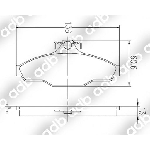 ADB Performance Brake Pad Set - ADB1091 - A1 Autoparts Niddrie
 - 2